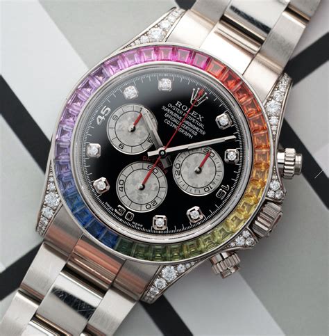 rolex rainbow daytona auction|Rolex rainbow 116599 price.